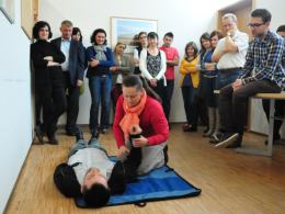 Ksenia Olender, pracownica UMWO podczas szkolenia przeprowadzonego przez OCRM.