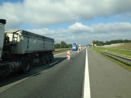 Awaria samochodu spowodowała ogromny korek na autostradzie