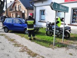 80-letnia kierująca zderzyła się z motocyklistą