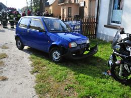 80-letnia kierująca zderzyła się z motocyklistą