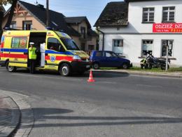 80-letnia kierująca zderzyła się z motocyklistą