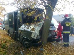 Autobus uderzył w drzewo, 6 osób trafiło do szpitala