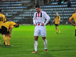Mocno osamotniony w atakach OKS był Marcin Kocur.