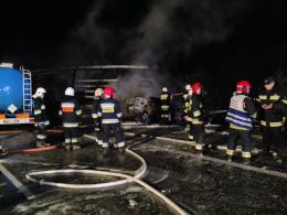 Tragiczny karambol na autostradzie A4, samochody stanęły w płomieniach