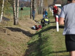 Motocyklista ciężko ranny po czołowym zderzeniu