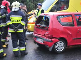 Volkswagen i fiat zderzyły się na ul. Batalionów Chłopskich