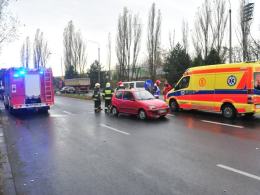 Volkswagen i fiat zderzyły się na ul. Batalionów Chłopskich
