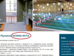 MOSiR przekonuje, że chce sprzedać nazwę nowej pływalni prywatnej firmie, tymczasem na swojej oficjalnej stronie nazywa obiekt "Wodną nutą".