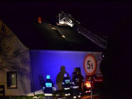Pożar domu jednorodzinnego w Skarbiszowie