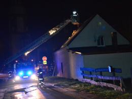 Pożar domu jednorodzinnego w Skarbiszowie