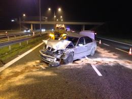 Trzy auta zderzyły się na A4, sprawca zapłaci 1000 zł mandatu