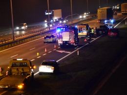 Trzy auta zderzyły się na A4, sprawca zapłaci 1000 zł mandatu