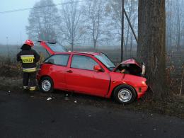 Wypadek we mgle. Pięć osób rannych.