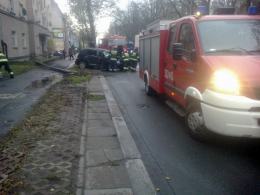 Kierowca chryslera dachował na ul. Wrocławskiej