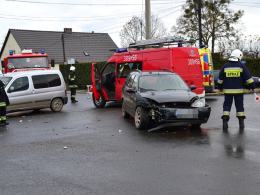 Ford i citroen zderzyły się w Popielowie