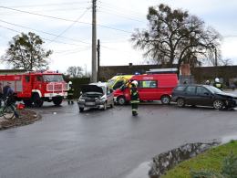 Ford i citroen zderzyły się w Popielowie