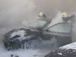Na ulicy Walecki spłonął samochód
