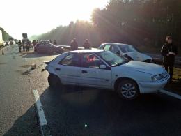 Karambol 5 samochodów na autostradzie A4