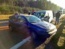 Karambol 5 samochodów na autostradzie A4
