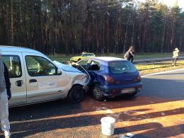 Karambol 5 samochodów na autostradzie A4