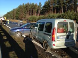 Karambol 5 samochodów na autostradzie A4