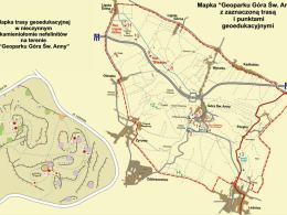 Mapa powstającej ścieżki edukacyjnej.
