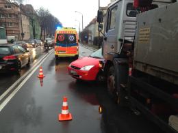 Ciężarna kierująca ranna w wypadku