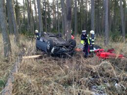 Groźne dachowanie na autostradzie A4