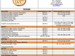 Zobacz cennik firmy TimeTax.
