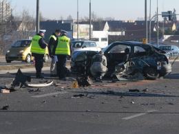 Groźny wypadek na wiadukcie na ul. Ozimskiej