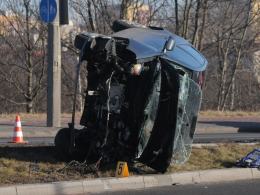 Groźny wypadek na wiadukcie na ul. Ozimskiej