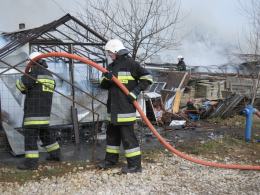 Pożar szklarni w Sławicach