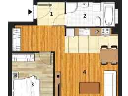Osiedle Tęczowe, 57,24m², 2 pokoje, Ip. cena po rabacie 240.000 zł + garaż /rabat 34.907 zł/