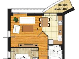 Osiedle Tęczowe, 67,19m², 3 pokoje, IIp. cena po rabacie 299.000 zł + garaż /rabat 40.740 zł/