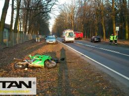 Dwa motocykle i dwa samochody zderzyły się w Kędzierzynie-Koźlu