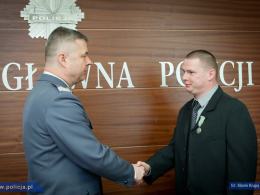 Komendant Główny Policji odznaczył Opolanina za odwagę