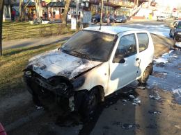Pożar samochodu na Zaodrzu