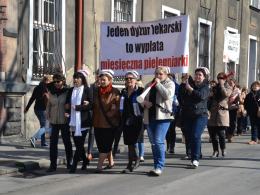 Pielęgniarki wyszły protestować na ulice Brzegu