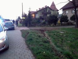 Kierowca volvo dachował w Dębskiej Kuźni
