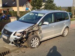 Volkswagen i mercedes zderzyły się w Dębskiej Kuźni