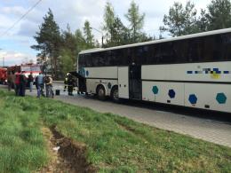 Pożar autobusu w Dębskiej Kuźni