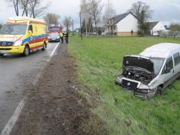 Fiat dachował na trasie Opole-Kluczbork