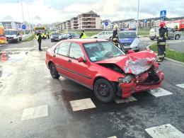 Honda i fiat zderzyły się na Alei Solidarności