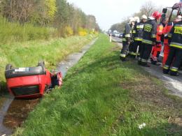 Fiat dachował w Lędzinach