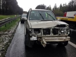 Karambol 8 samochodów na autostradzie A4