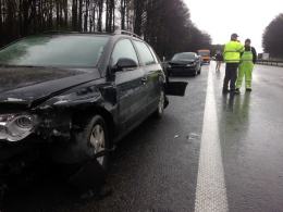 Karambol 8 samochodów na autostradzie A4