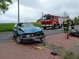 Kierowca opla zajechał drogę motocykliście