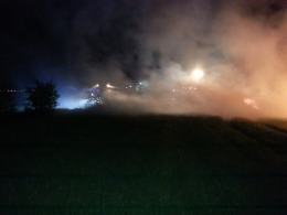 Pożar sterty słomy w Zimnej Wódce