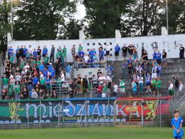 Kibice Miedzi Legnica przy Oleskiej.