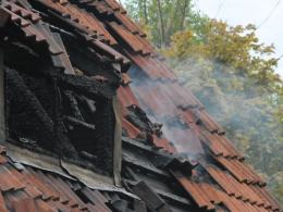 Pożar hotelu leśników pod Kluczborkiem